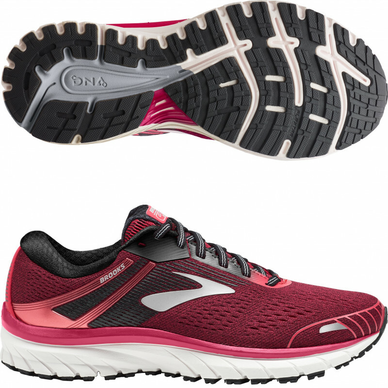 brooks adrenaline gts 18 womens pink blue yellow